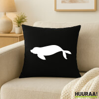 Kissen Robbe Silhouette 40x40cm