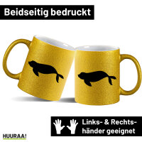 Glitzertasse Robbe Silhouette 330ml