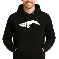 Unisex Hoodie Wal Silhouette Größe S-3XL