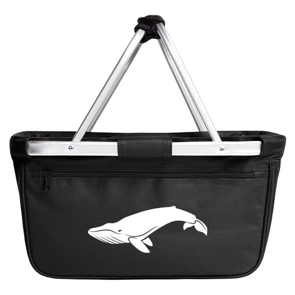 Einkaufskorb Wal Silhouette 20 Liter Tragekorb Black