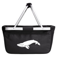 Einkaufskorb Wal Silhouette 20 Liter Tragekorb Black