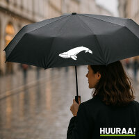 Regenschirm Wal Silhouette 98cm Schwarz