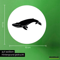 Aufkleber Wal Silhouette 10cm Sticker