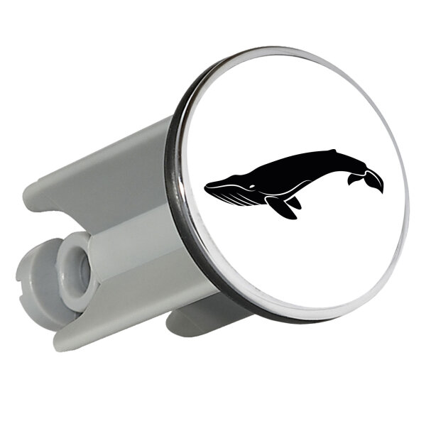 Waschbeckenstöpsel Wal Silhouette 4cm Abflussstopfen