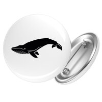 Button Wal Silhouette Anstecker