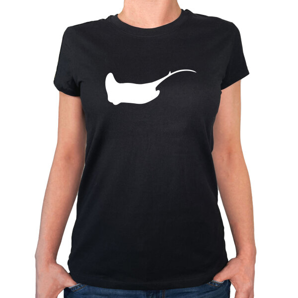 Damen T-Shirt Rochen Silhouette Größe XS-XXL