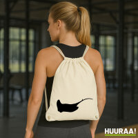 Turnbeutel Rochen Silhouette 12 Liter