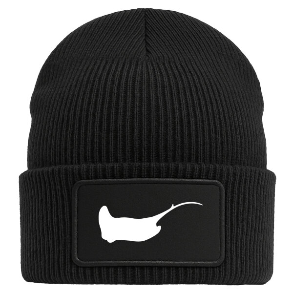 Beanie Rochen Silhouette Black