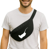 Bauchtasche Rochen Silhouette 2,5 Liter Black Crossbody Bag