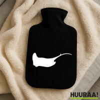 Wärmflasche Rochen Silhouette