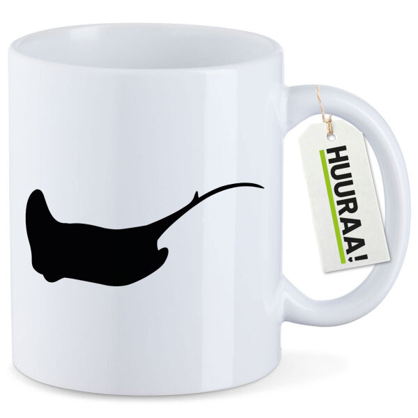 Kaffeetasse Rochen Silhouette 330ml