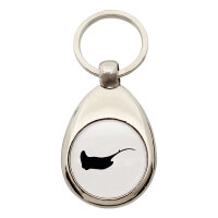Schlüsselanhänger Rochen Silhouette