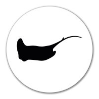 Aufkleber Rochen Silhouette 10cm Sticker