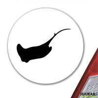 Aufkleber Rochen Silhouette 10cm Sticker