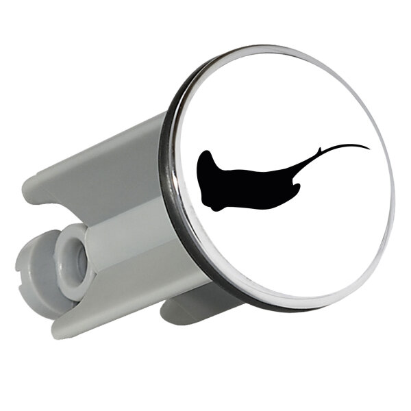 Waschbeckenstöpsel Rochen Silhouette 4cm Abflussstopfen