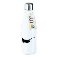 Edelstahl-Trinkflasche Rochen Silhouette 500ml Wasserflasche