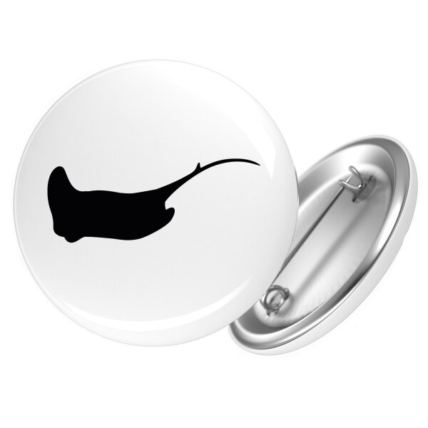 Button Rochen Silhouette Anstecker