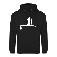 Unisex Hoodie Klapperstorch mit Baby Silhouette...