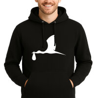 Unisex Hoodie Klapperstorch mit Baby Silhouette...