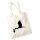 Jutebeutel Klapperstorch mit Baby Silhouette 10 Liter