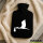 Wärmflasche Klapperstorch mit Baby Silhouette