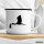 Emaille Tasse Klapperstorch mit Baby Silhouette 300ml Vintage Emaille Becher