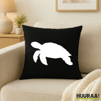 Kissen Schildkröte Silhouette 40x40cm