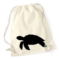 Turnbeutel Schildkröte Silhouette 12 Liter