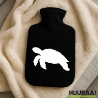 Wärmflasche Schildkröte Silhouette