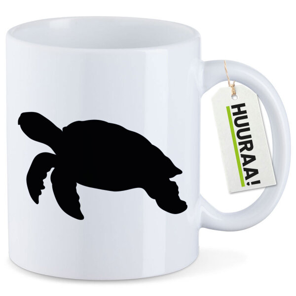 Kaffeetasse Schildkröte Silhouette 330ml