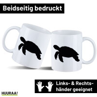 Kaffeetasse Schildkröte Silhouette 330ml