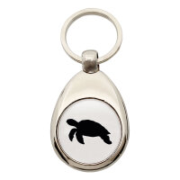 Schlüsselanhänger Schildkröte Silhouette