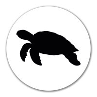 Aufkleber Schildkröte Silhouette 10cm Sticker