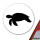 Aufkleber Schildkröte Silhouette 10cm Sticker