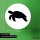Aufkleber Schildkröte Silhouette 10cm Sticker