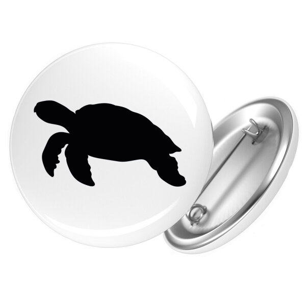 Button Schildkröte Silhouette Anstecker