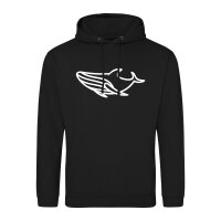 Unisex Hoodie Blauwal Silhouette Größe S-3XL