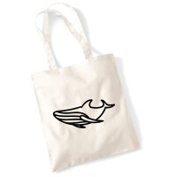 Jutebeutel Blauwal Silhouette 10 Liter