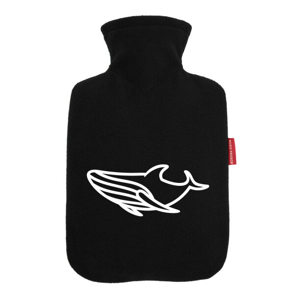 Wärmflasche Blauwal Silhouette