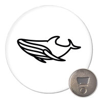 Magnet Blauwal Silhouette 59mm Kühlschrankmagnet...