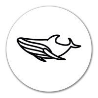 Aufkleber Blauwal Silhouette 10cm Sticker