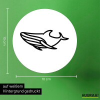 Aufkleber Blauwal Silhouette 10cm Sticker