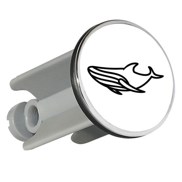 Waschbeckenstöpsel Blauwal Silhouette 4cm Abflussstopfen