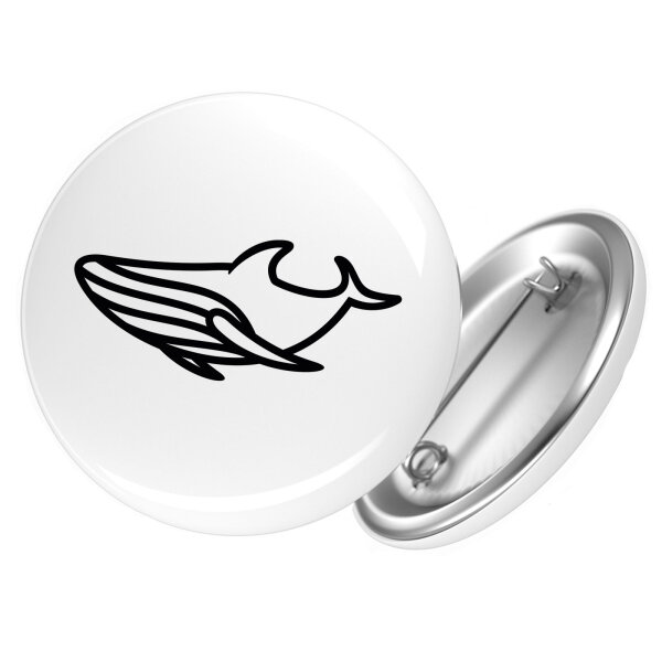 Button Blauwal Silhouette Anstecker