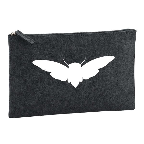Kulturbeutel Motte Silhouette 1 Liter Filz Charcoal Kosmetiktasche