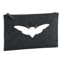 Kulturbeutel Motte Silhouette 1 Liter Filz Charcoal Kosmetiktasche