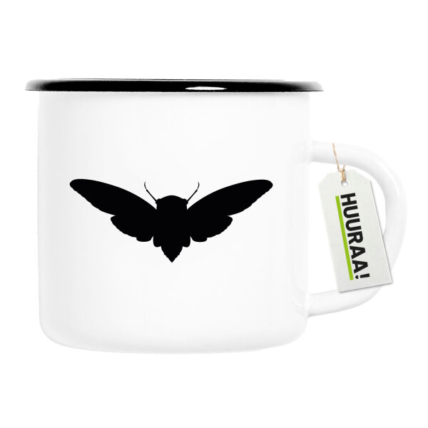 Emaille Tasse Motte Silhouette 300ml Vintage Emaille Becher