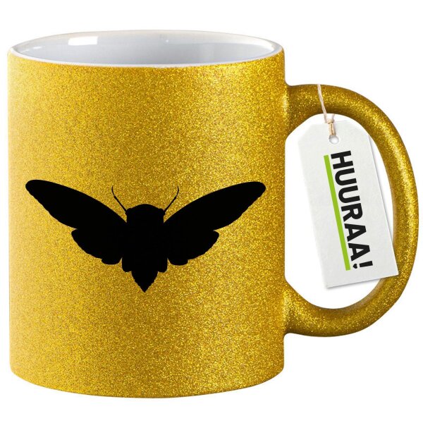 Glitzertasse Motte Silhouette 330ml