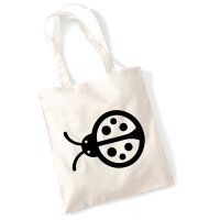Jutebeutel Marienkäfer Silhouette 10 Liter