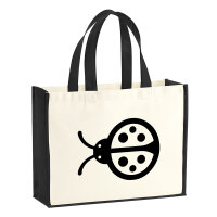 Jutetasche Marienkäfer Silhouette 21 Liter Black